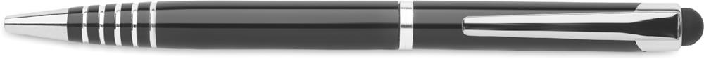 Stylo bille stylet aluminium personnalisé FLORINA, dans l'axe du clip