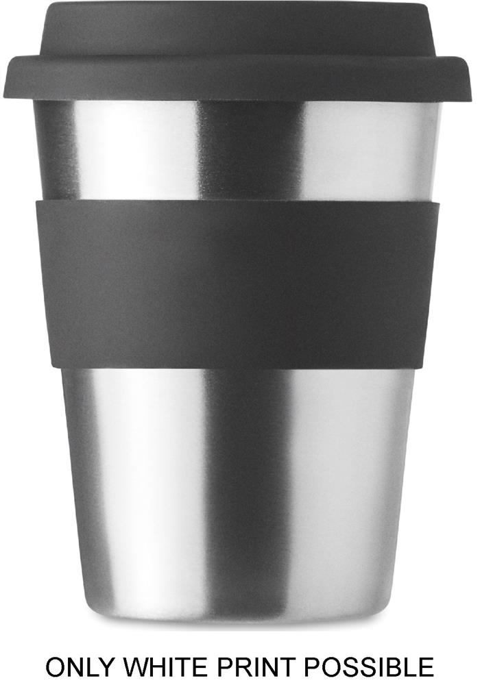 Gobelet inox 350 ml avec poignée silicone personnalisé IRMUG, bandeau