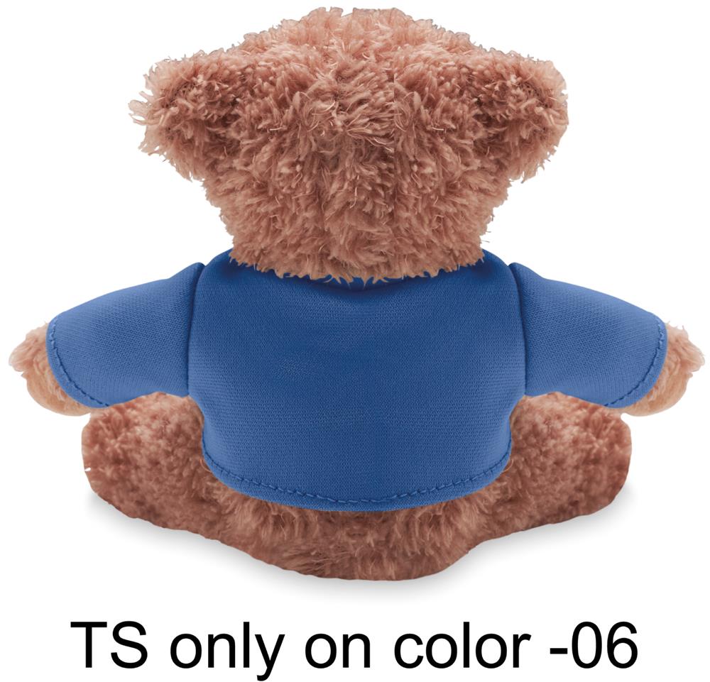 Peluche ourson EVA avec t-shirt personnalisée JOHNNY T, dos