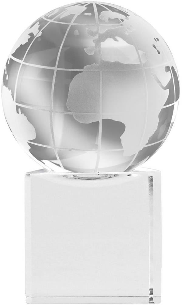 Presse-papier cristal personnalisé MUNDI, base gauche