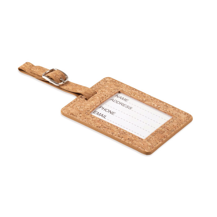 Étiquette bagage liège personnalisée COCO