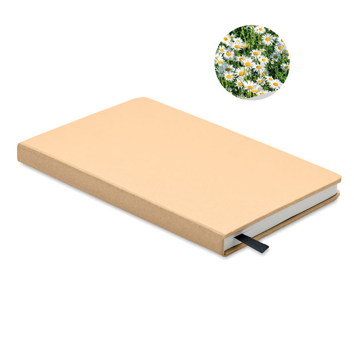 Carnet A5 papier recyclé avec graines personnalisé GROW