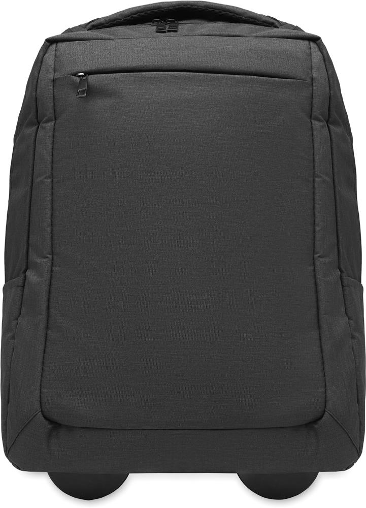 Sac à dos à roulettes RPET 600D personnalisé DALVIK, devant