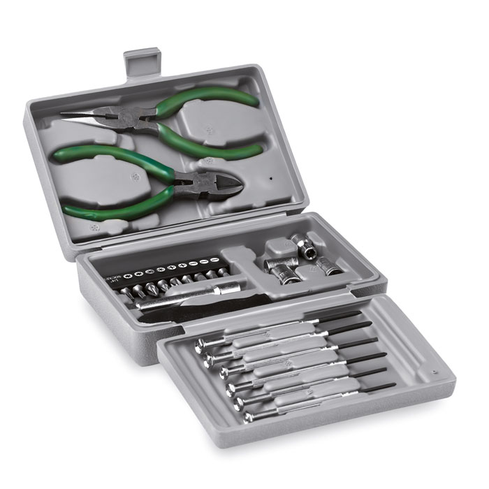 Set d'outillage 25 pièces personnalisé GUILLAUME, Argent