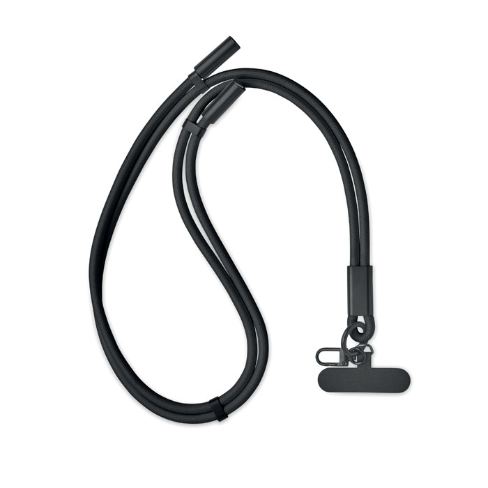 Cordon tour de cou câble USB-C 60 W personnalisé COCHARGE, Noir