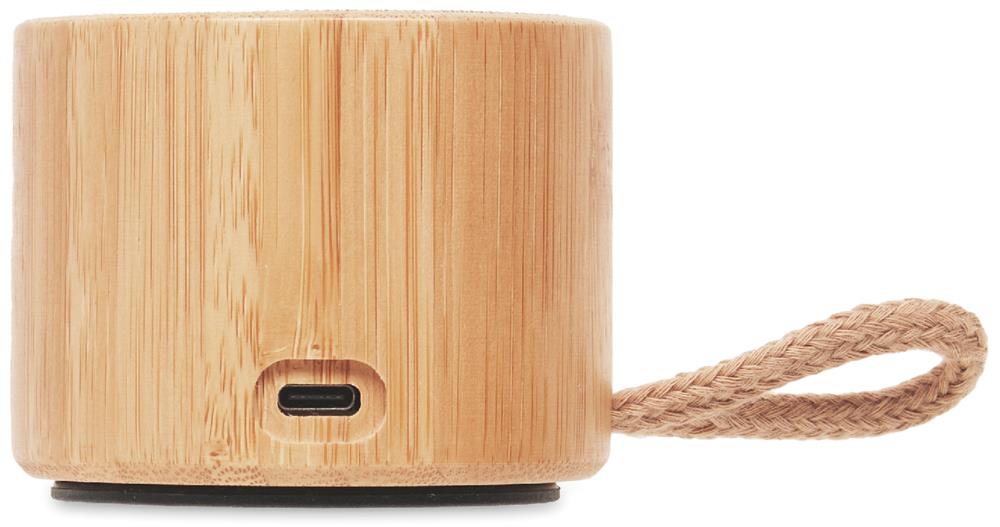 Enceinte bambou 3 W personnalisée COOL, côté 4