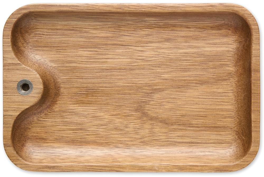 Vide-poches en bois d'acacia personnalisé BRANCA, plateau (tampographie)