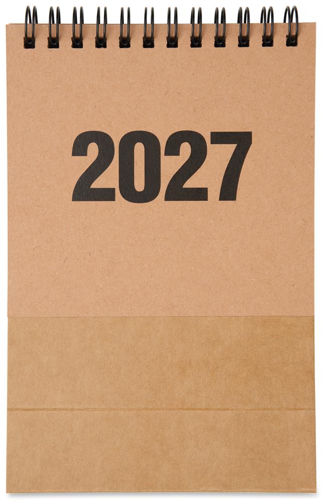 Calendrier de bureau 4 ans kraft personnalisé YEARS, côté 1