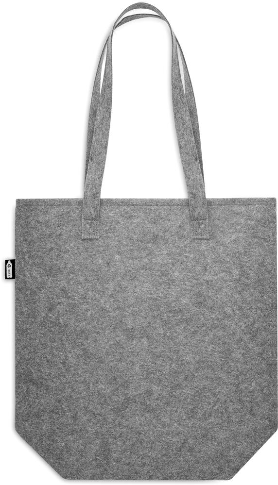 Tote bag feutre RPET 2 mm personnalisé TASLO, dos (transfert réfléchissant)
