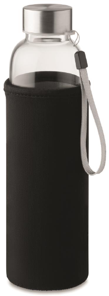 Bouteille verre borosilicate 500 ml personnalisée UTAH TEA, pochette