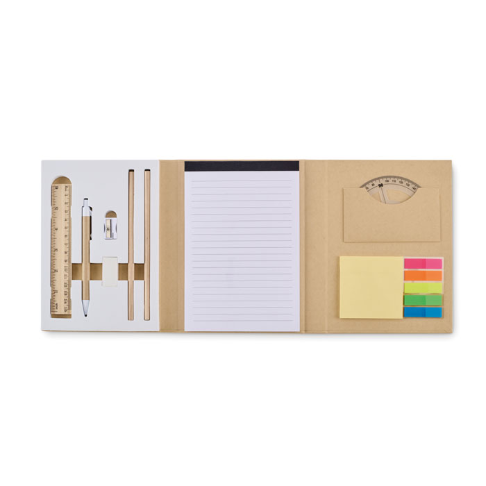 Set de bureau carton recyclé personnalisé CENOTE