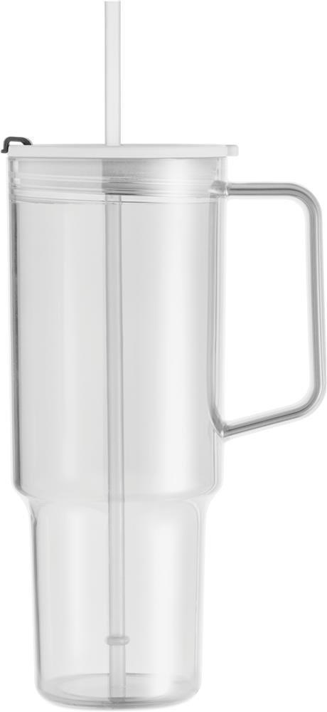 Gobelet RPET 1200 ml avec paille personnalisé MUGORA, droite bas