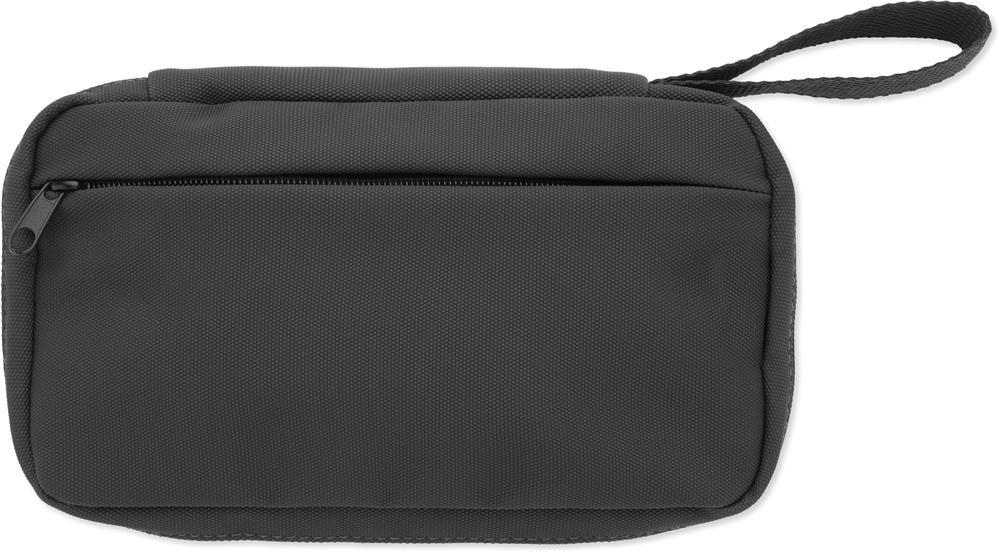 Trousse de toilette RPET 600D personnalisée VANIT, côté 1
