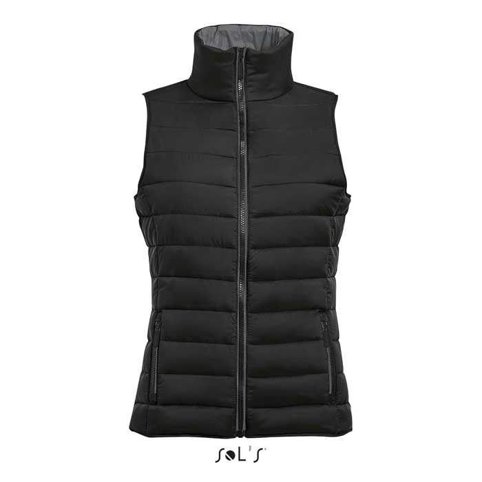 Doudoune sans manches femme personnalisée WAVE WOMEN, Noir