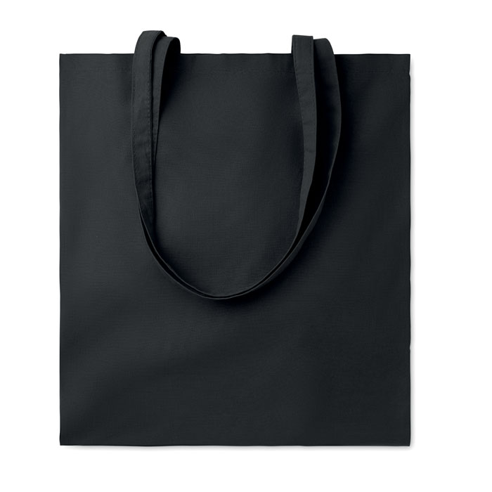 Tote bag coton 140 g/m² personnalisé COTTONEL COLOUR +, Noir