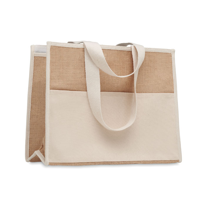 Sac shopping isotherme jute personnalisé CAMPO DE GELI, Beige
