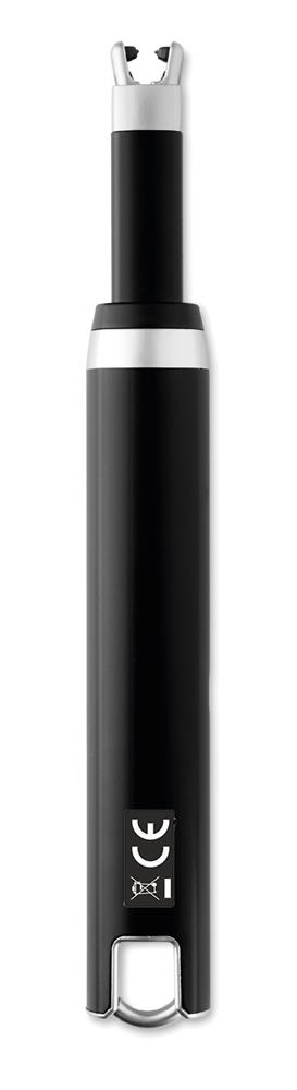 Briquet USB rechargeable personnalisé FLASMA PLUS, dos (étiquette numérique)