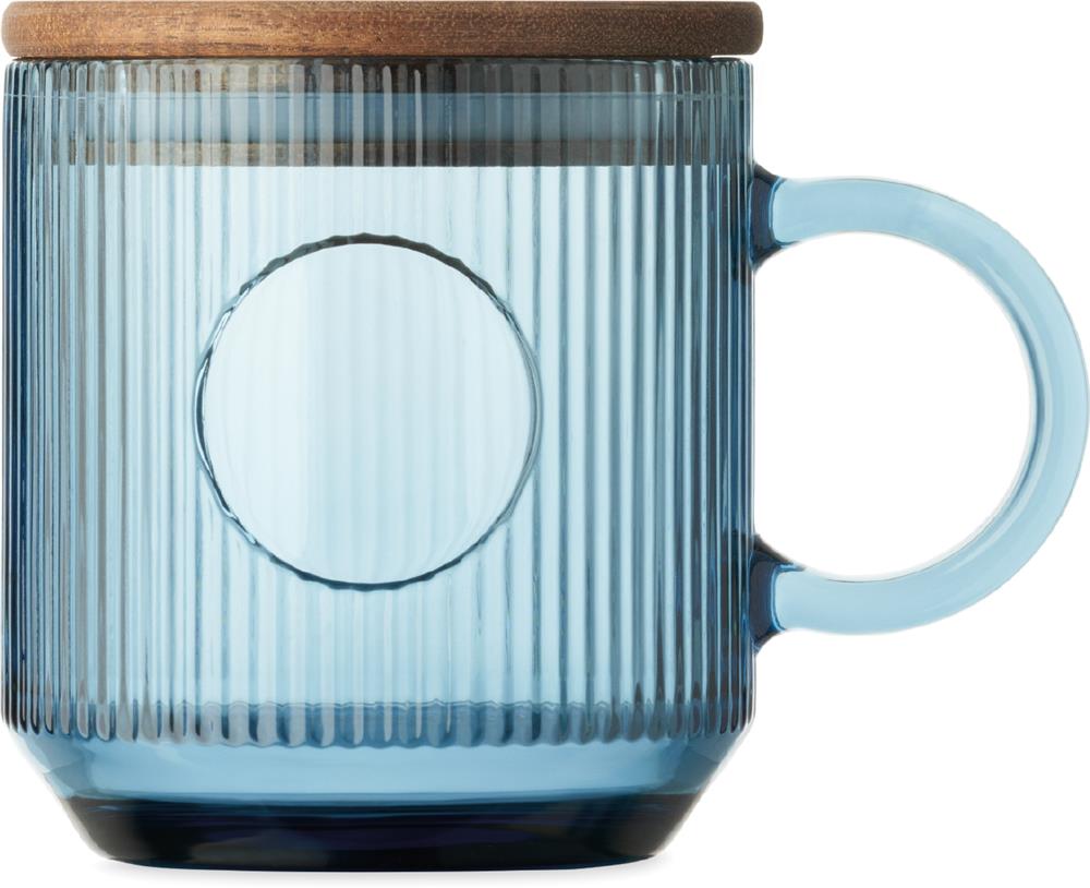 Mug verre strié 300 ml personnalisé VITRIO MUG, droite