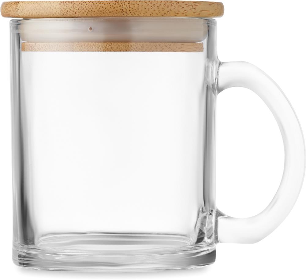 Mug verre recyclé 300 ml personnalisé CELESTIAL, droite