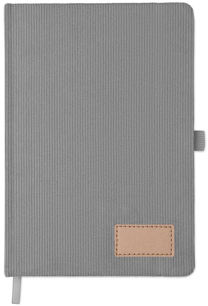 Carnet A5 velours côtelé personnalisé CORDI NOTE, devant