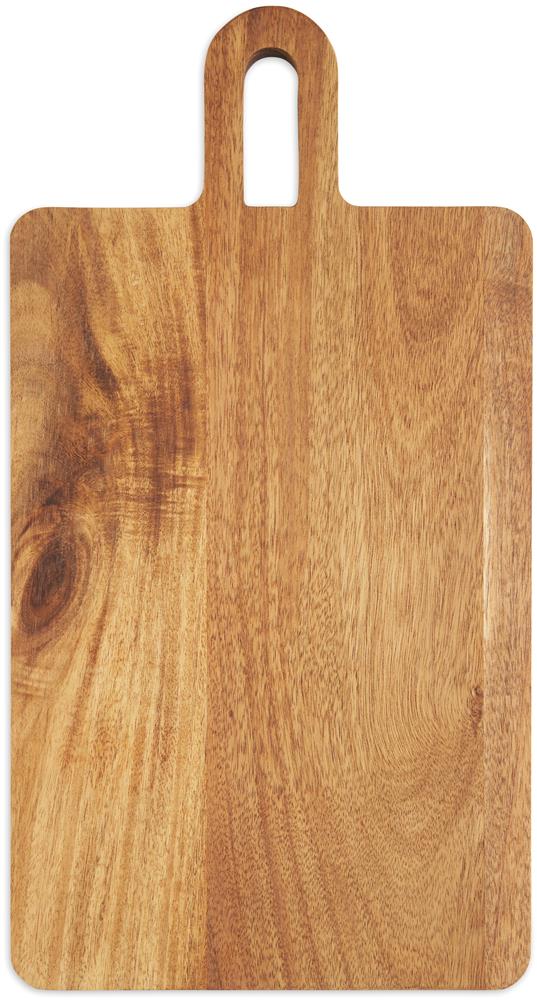 Planche à découper acacia avec poignée personnalisée ASTI, côté 2