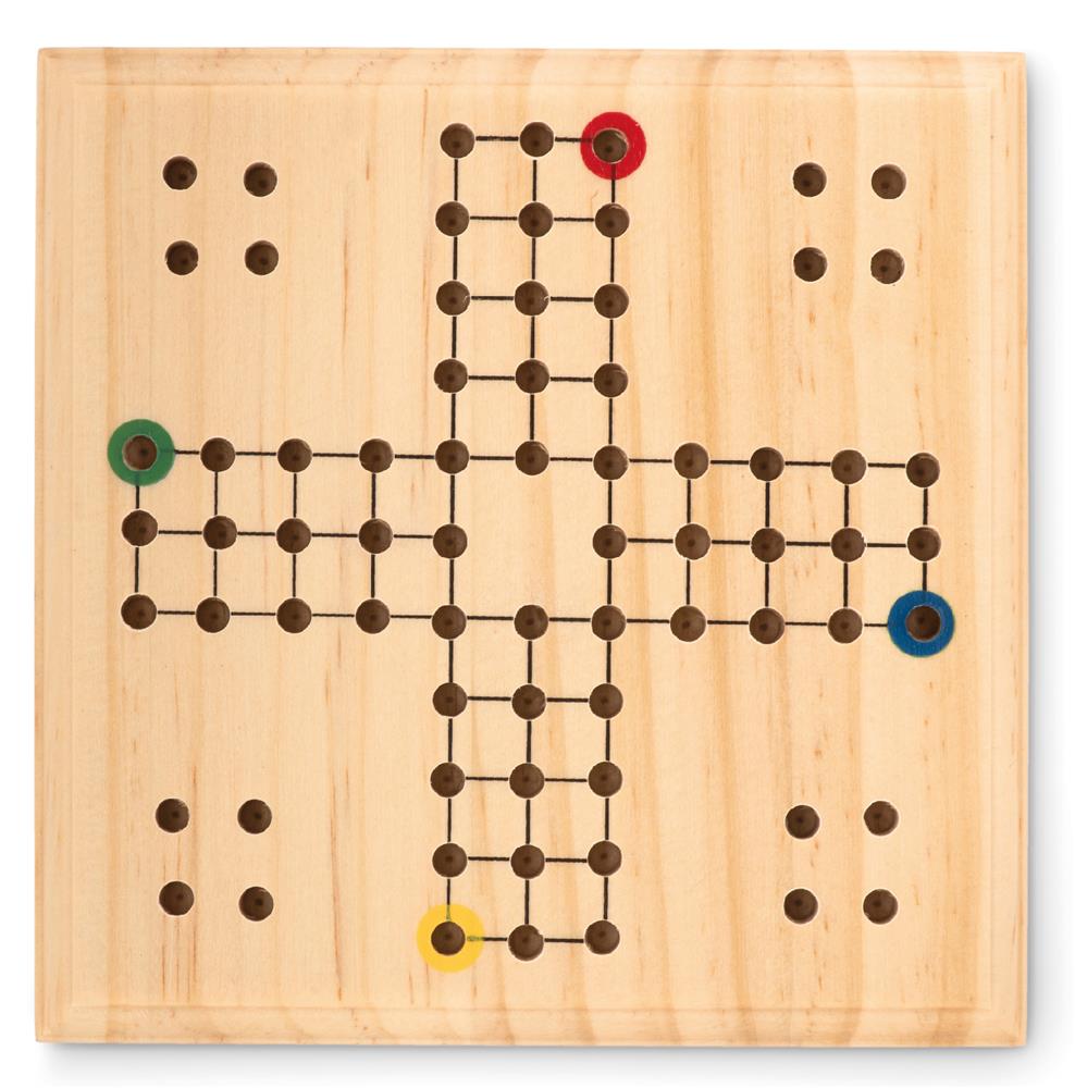 Jeu de petits chevaux en bois personnalisé LUDO, planche 1