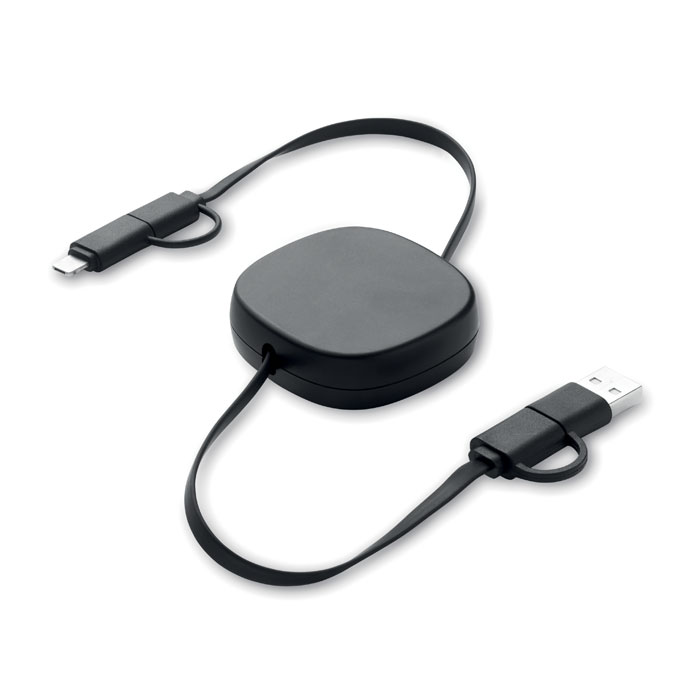Câble de charge rétractable 60 W personnalisé LINEA