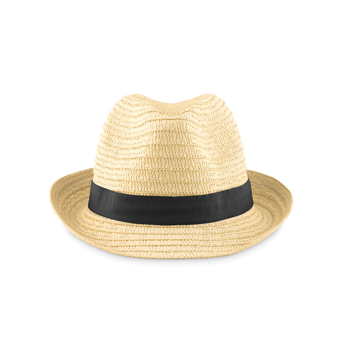 Chapeau de paille personnalisé BOOGIE, Noir