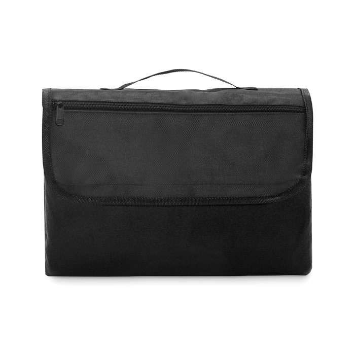 Couverture pique-nique polaire 150 g/m² personnalisée COSTA, Noir