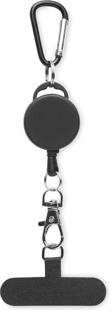 Enrouleur porte-badge et téléphone personnalisé RETRO, côté 2