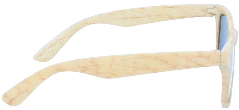 Lunettes de soleil effet bois personnalisées WOODIE, pied droite