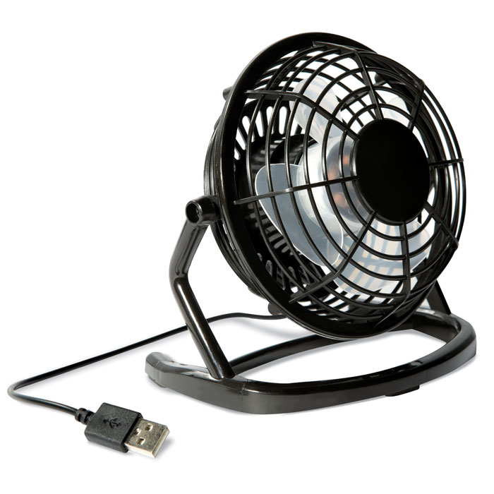 Ventilateur de bureau USB personnalisé AIRY, Noir