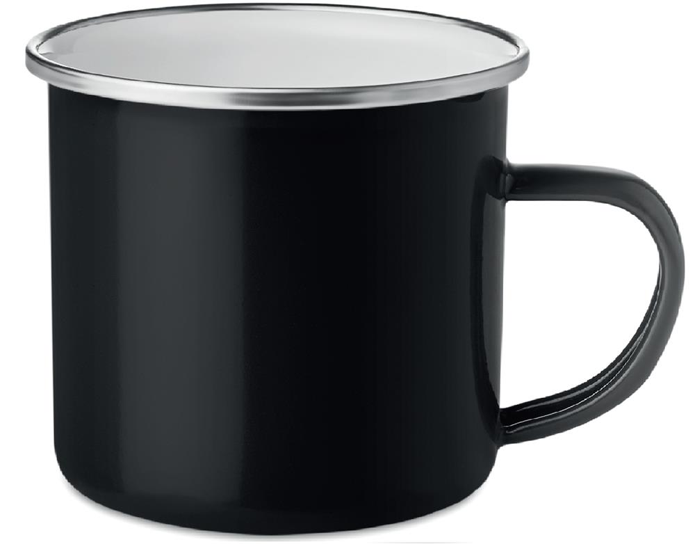 Mug métal émaillé 350 ml personnalisé PLATEADO, droite
