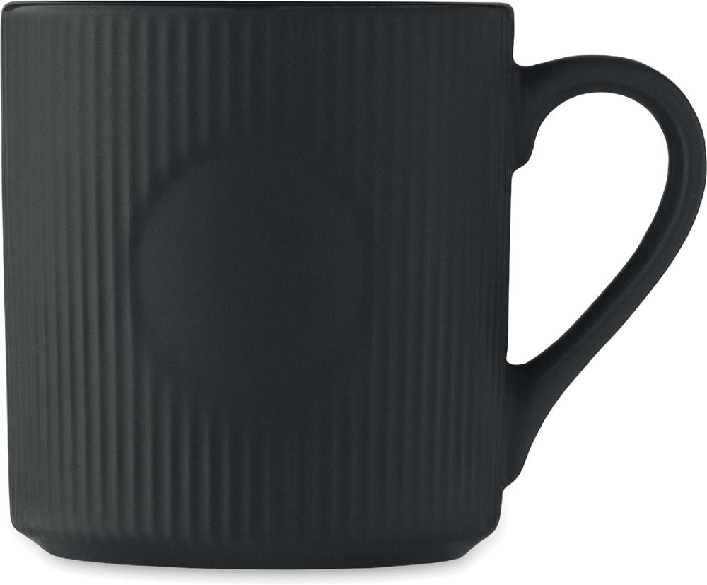 Mug céramique nervurée 340 ml personnalisé RIBMUG, droite