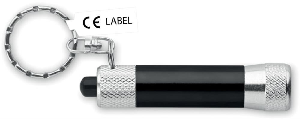 Lampe torche porte-clés aluminium personnalisée ARIZO, corps gauche