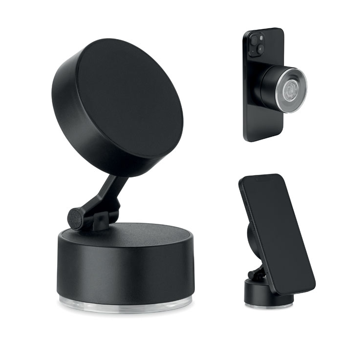Support téléphone voiture magnétique personnalisé MAGPHONE, Noir