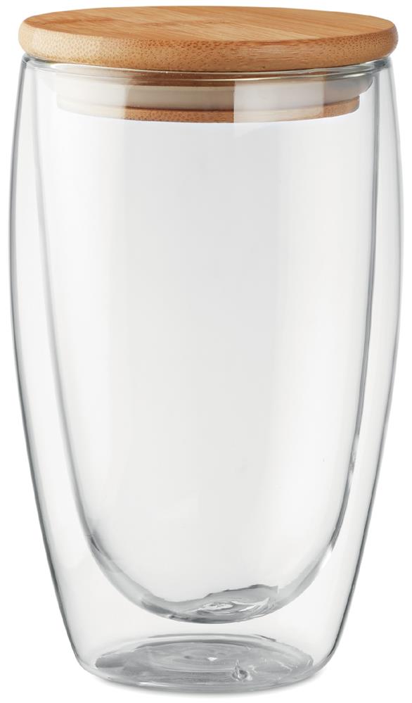 Verre double paroi 450 ml personnalisé TIRANA LARGE, devant
