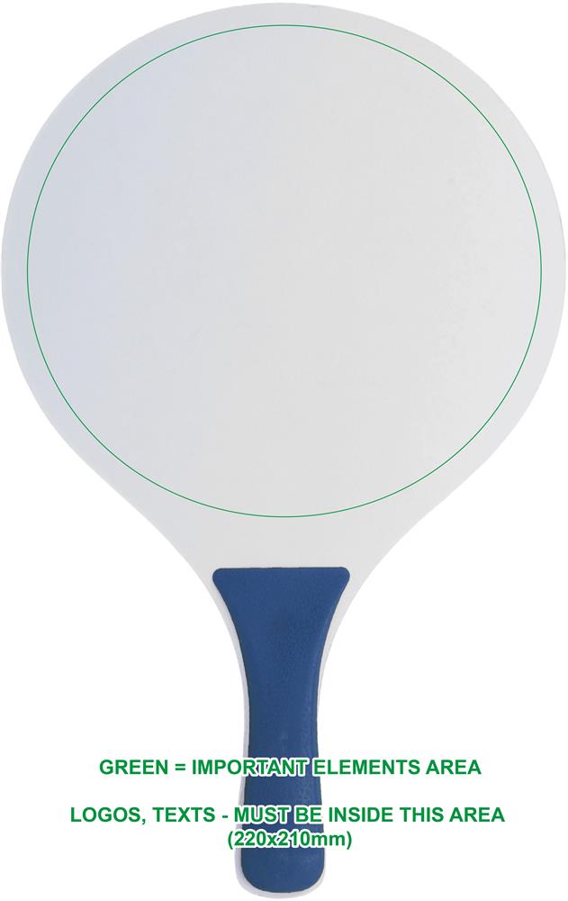 Raquettes de plage MDF personnalisées MATCH, raquette devant 1
