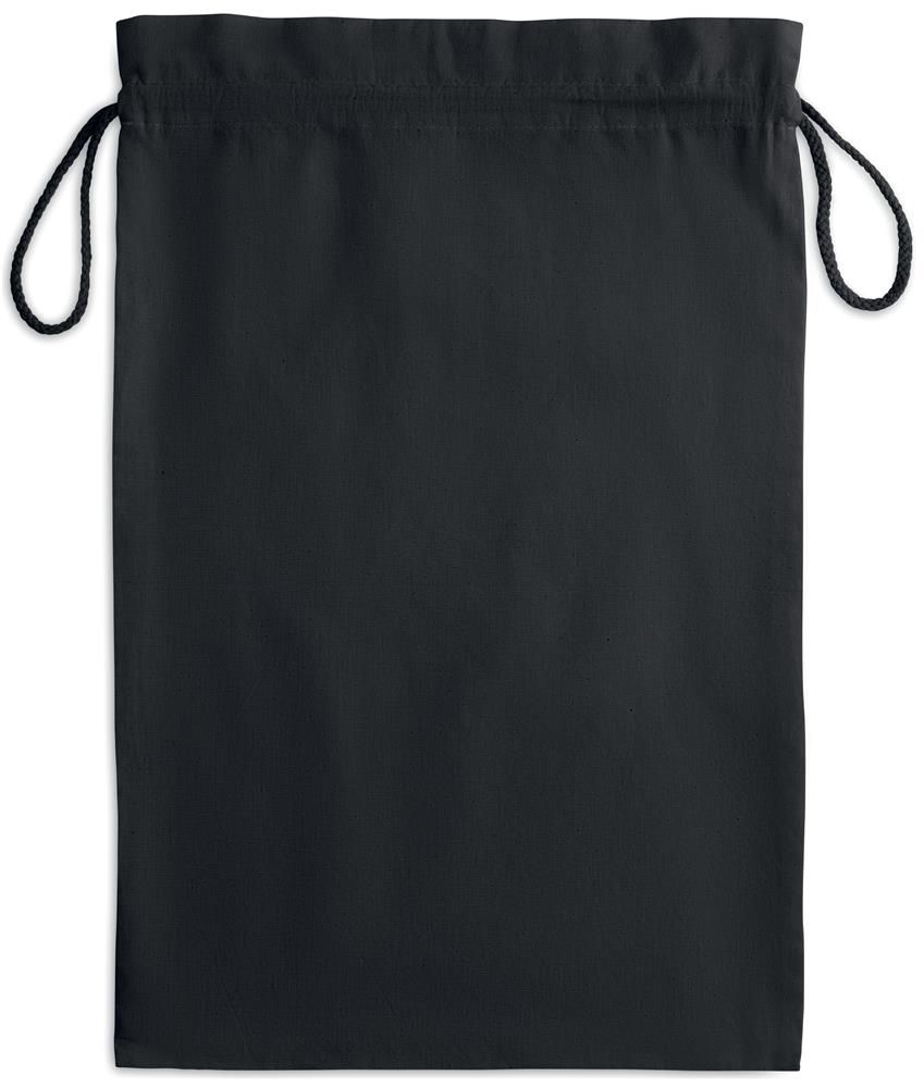Sac cadeau coton noir personnalisé TASKE LARGE, dos
