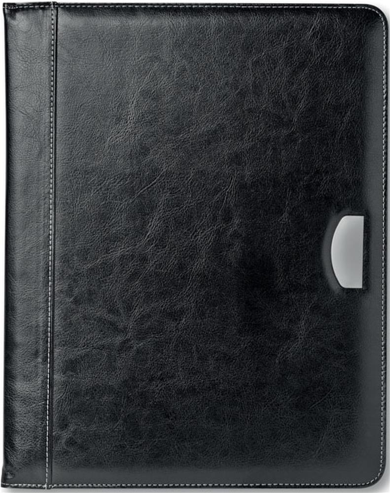 Porte-documents A4 en PU personnalisé BUSWE BIG, partie métal plaque