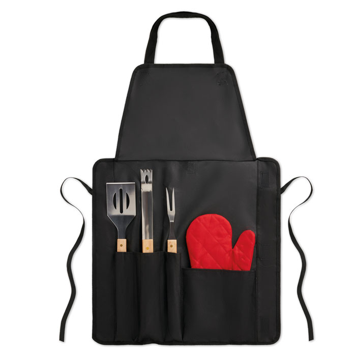 Tablier barbecue avec gant et outils personnalisé DONAU EAST