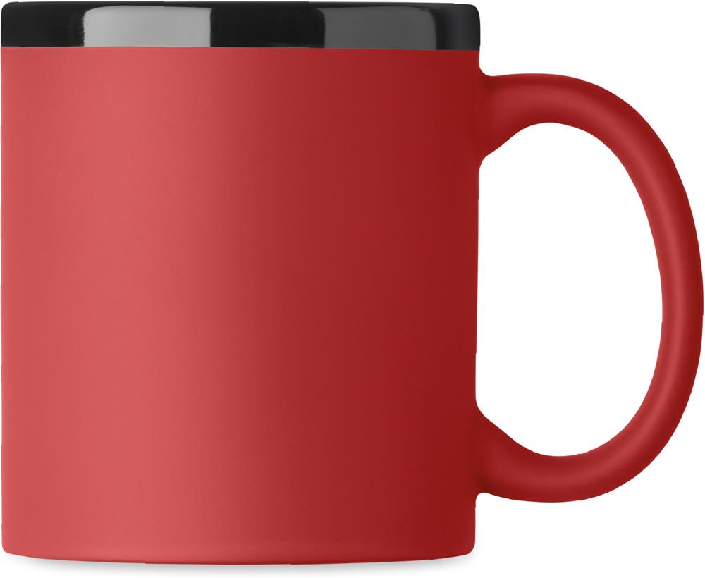 Mug céramique toucher doux 300 ml personnalisé RUBY, droite