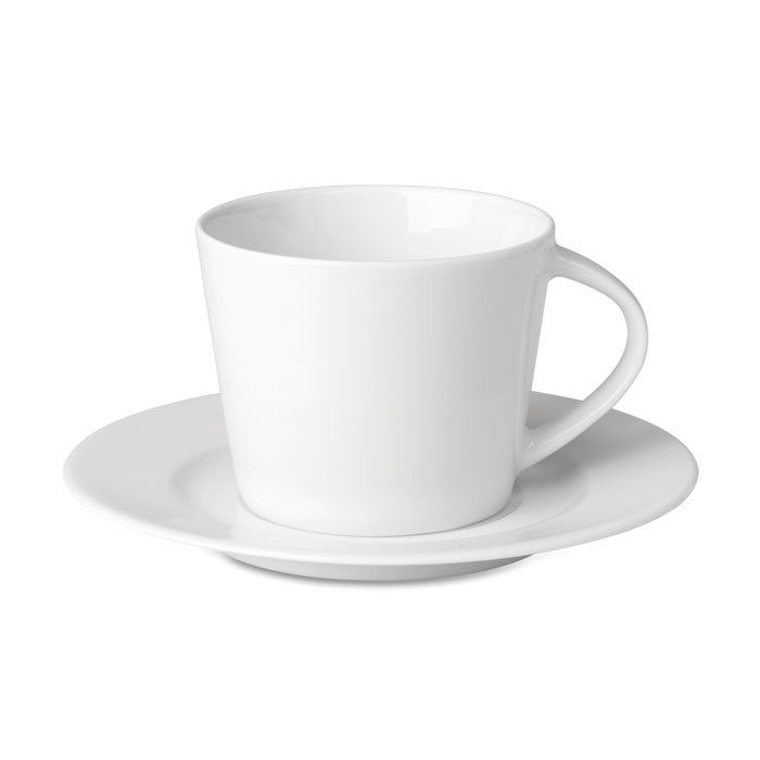 Tasse cappuccino 160 ml et soucoupe personnalisée PARIS, Blanc