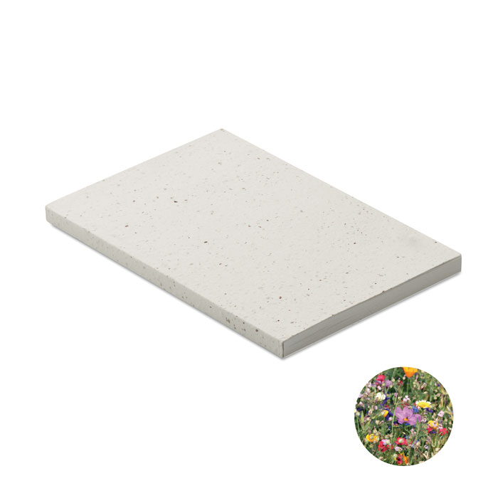 Carnet A5 couverture papier semence personnalisé SEED BOOK