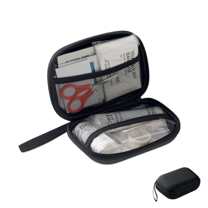 Trousse premiers secours étui rigide personnalisée CARETWO, Noir
