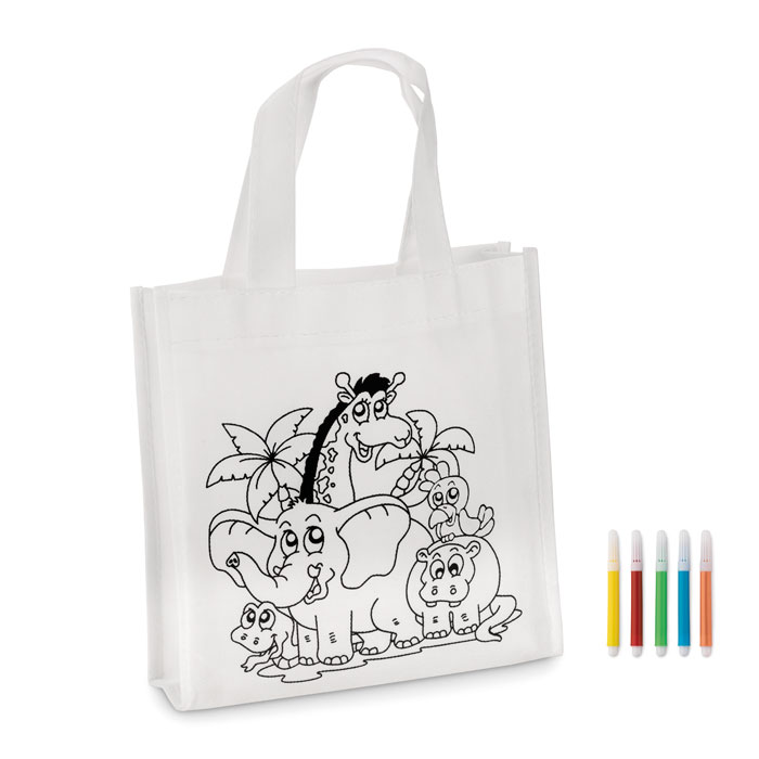 Mini sac shopping à colorier personnalisé SHOOPIE