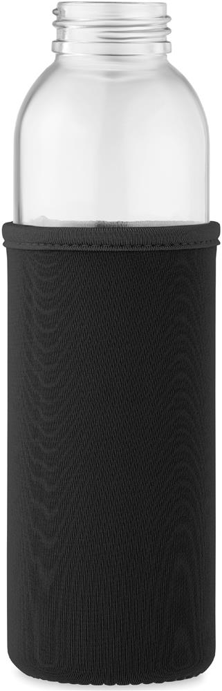 Bouteille verre recyclé 500 ml personnalisée EBOR, pochette (transfert réfléchissant)