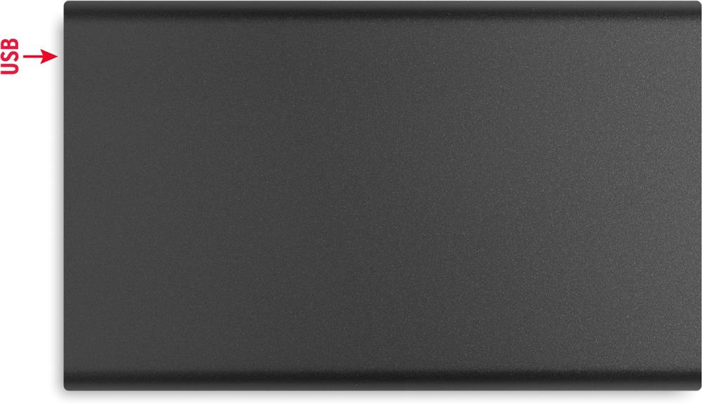Batterie externe 4000 mAh personnalisée POWERFLAT C, dessous (impression numérique)