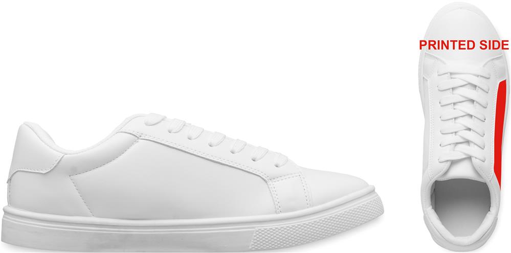 Baskets blanches taille 37 personnalisées BLANCOS, côté 1 droite
