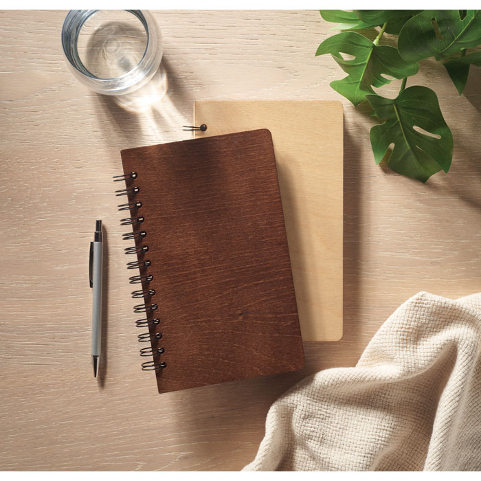Carnet A5 couverture bois à graines personnalisé SAVAGE